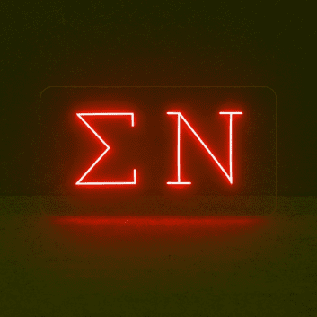 Sigma Nu ΣΝ LED Neon Sign Celebrating Brotherhood and Honor