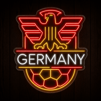 Germany Soccer LED Neon Sign German Eagle Football Neon Light Wall Decor for Sports Bar Game Room