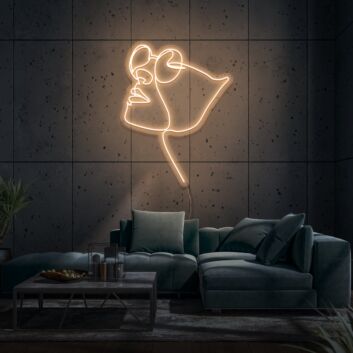 Face With Glasses LED Sign