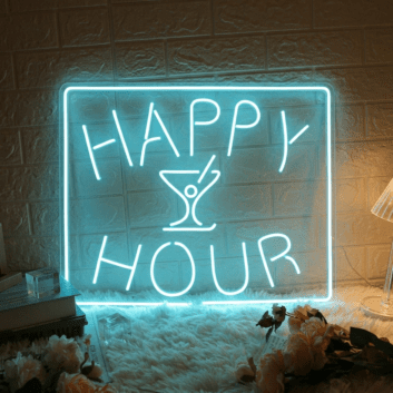 Customize Happy Hour LED Neon Sign