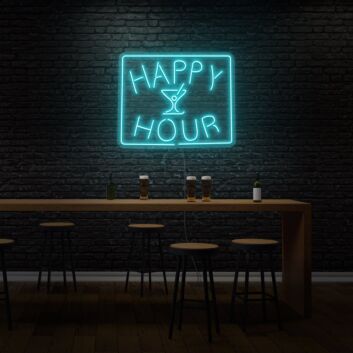 Customize Happy Hour LED Neon Sign
