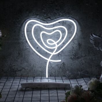 Doodle heart LED neon sign