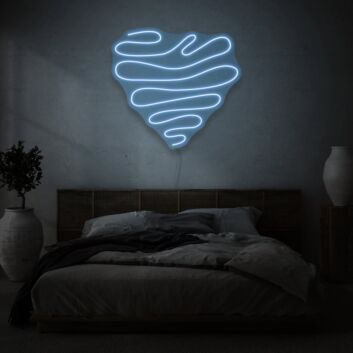 Squiggle Heart LED Neon Sign