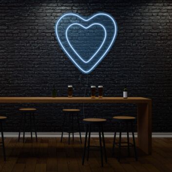 Heart in Heart LED Light Sign