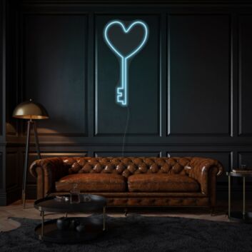Heart Key LED Neon Sign