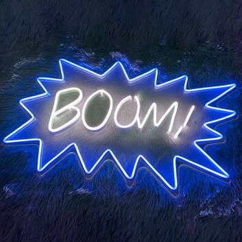 BOOM! Comic Burst LED Neon Sign