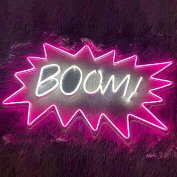 BOOM! Comic Burst LED Neon Sign