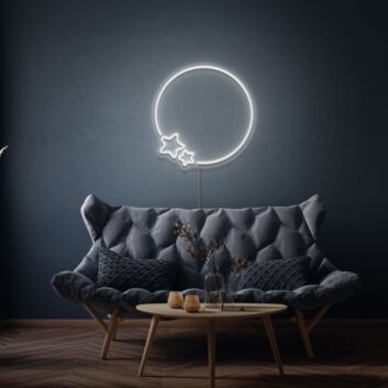 Moon and Stars Custom Neon Light