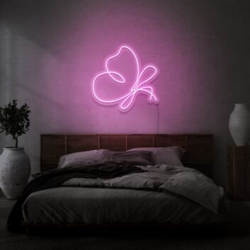 Butterfly Doodle Aesthetic Neon Sign