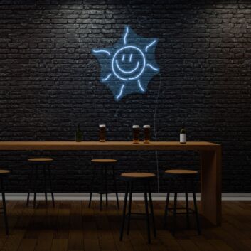 Smiling Sun LED Light Sign