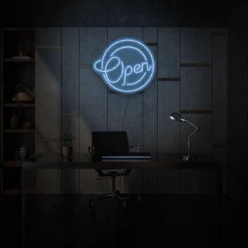 Customize Round Open Neon Universal Welcome in Circular Form