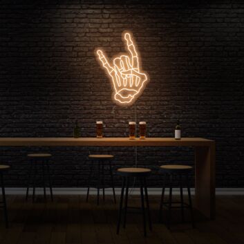 Devil's Horns Neon Mischievous and Bold