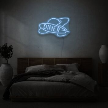 Customize Diner in Space Neon Out-of-this-World Eating Experience