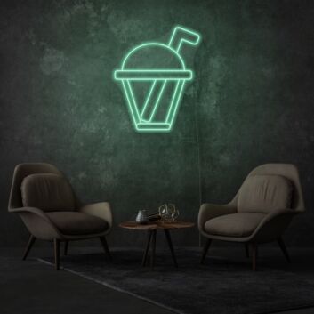 Cup with Straw Neon Casual Sipping in Style