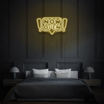 Customize Now Open Neon Writing in Comic Cloud Playful and Inviting