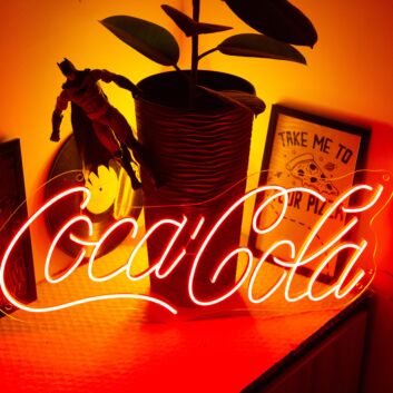CocaCola Neon Classic Refreshment in Luminous Red