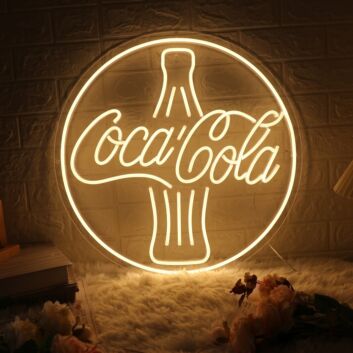 Customize Round CocaCola Neon Iconic Beverage Brand