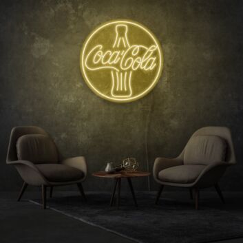 Customize Round CocaCola Neon Iconic Beverage Brand