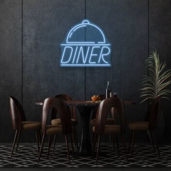 Customize Diner Neon Lettering Classic American Diner Feel