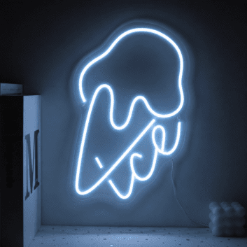 Ice Cream with Neon Sweet Treats and Delight