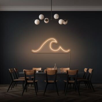 Ocean Wave Minimalist Neon Serenity of the Sea