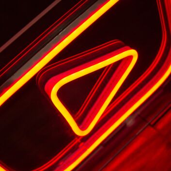 YouTube Neon Icon of Digital Entertainment