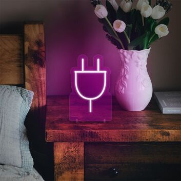 Plug Socket Neon Everyday Object with a Twist