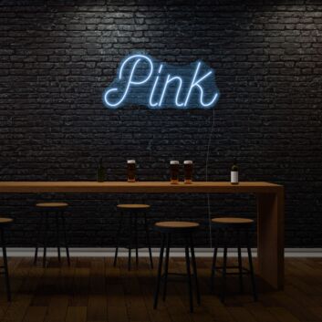 Pink Cursive Neon Feminine Flair and Style