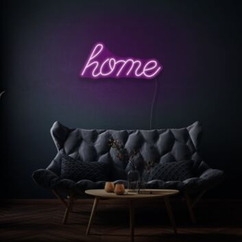 Home Cursive Neon Welcoming and Warm Atmosphere