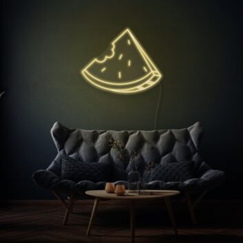 Bitten Watermelon Neon Summer Vibes and Freshness