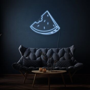 Bitten Watermelon Neon Summer Vibes and Freshness