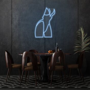 Sexy Girl Body Neon Art Alluring and Seductive