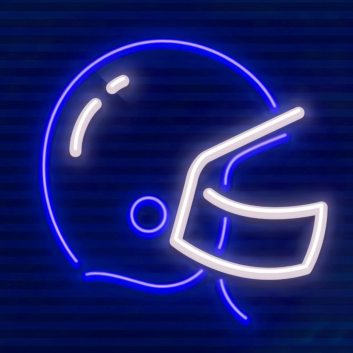 Field of Dreams Neon Football Helmet Illumination