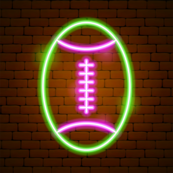 Field of Victory Neon American Football Sign