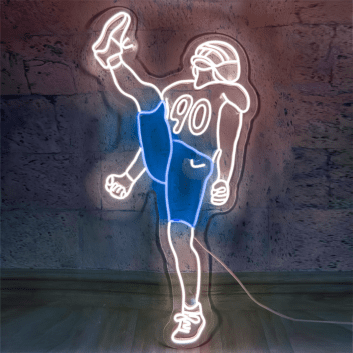American Football Player No. 90 LED Neon Sign