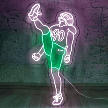 American Football Player No. 90 LED Neon Sign