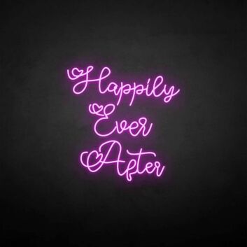 happily ever after 3 neon sign