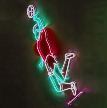 Soccer Superstar Neon Sign for Football Players