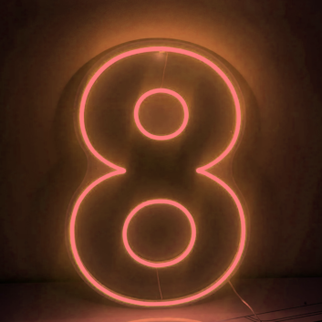 Number 8  LED Neon Sign