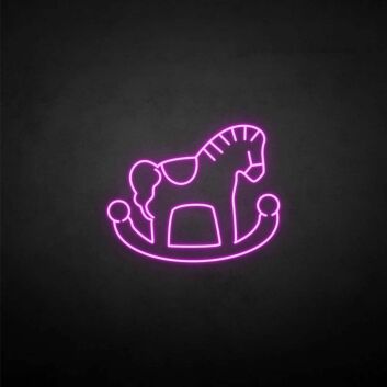 &#39;Marry Christmas Wooden Horse&#39; neon sign