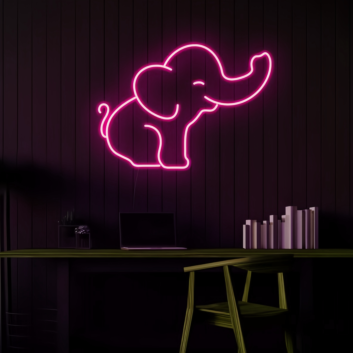 Playful Elephant Neon Lamp