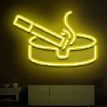 Cigarette and Ashtray LED Neon Sign