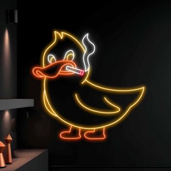 Smoking Duck  Neon Sign