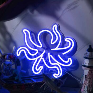 Octopus Outline LED Neon Sign