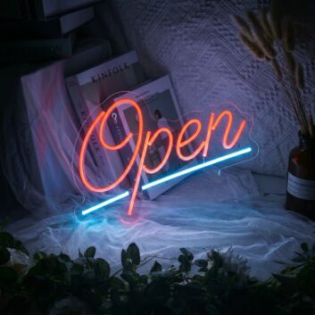 Open-2 Neon Light Contemporary Design for Businesses