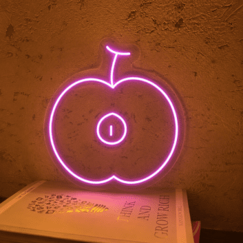 &#39;Half of the aaple&#39; neon sign