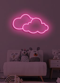Clouds Neon Daydream and Serenity in Soft Glow