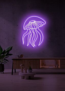 Jellyfish Neon Light Ethereal Beauty and Oceanic Calm