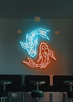 Koi Fish Neon Art Serenity and Grace for Tranquil Spaces