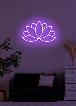 Lotus Neon Enlightenment and Purity in Radiant Form
